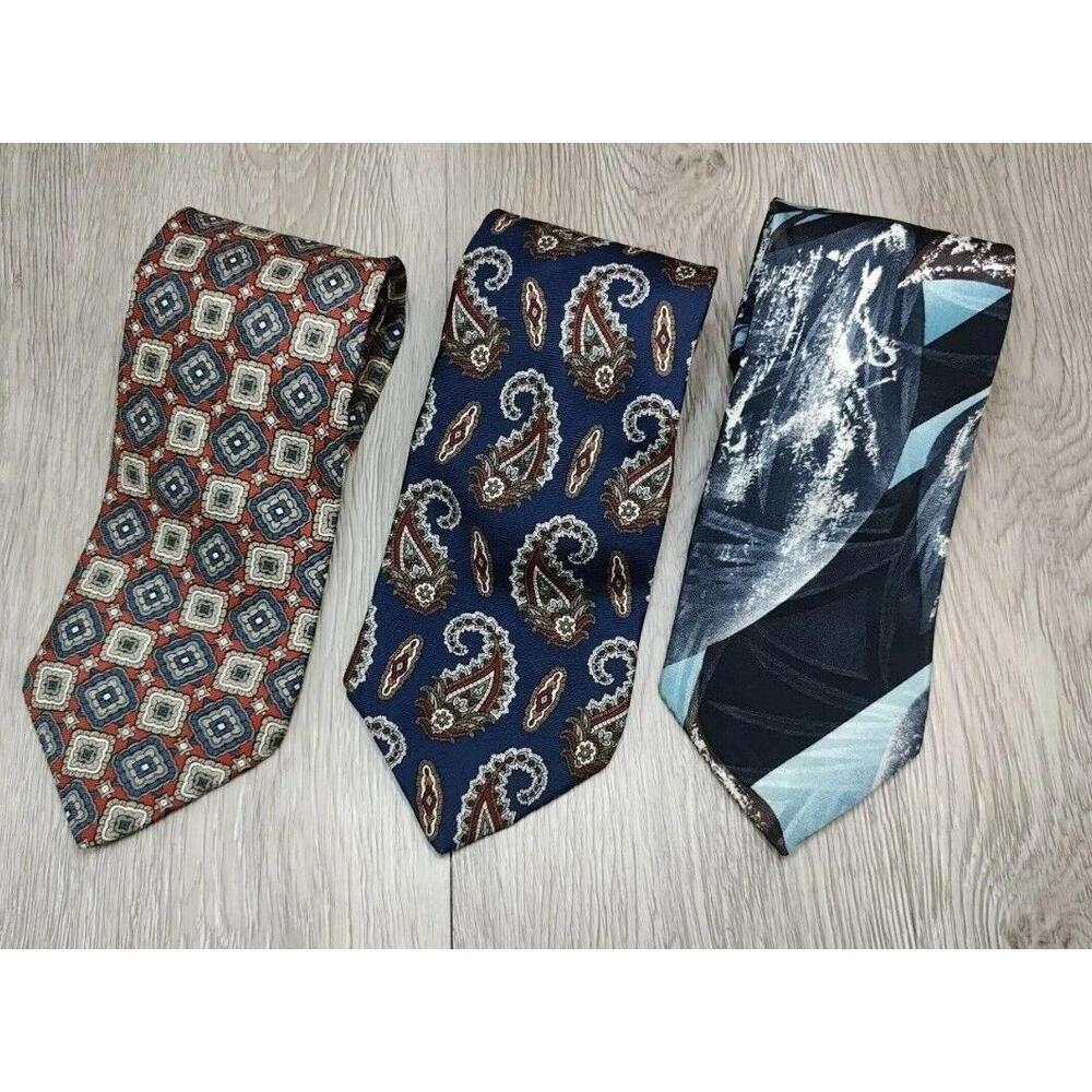 Pierre Balmain Men's Ties‎ Couture Silk Neckties Abstract Lot of 3